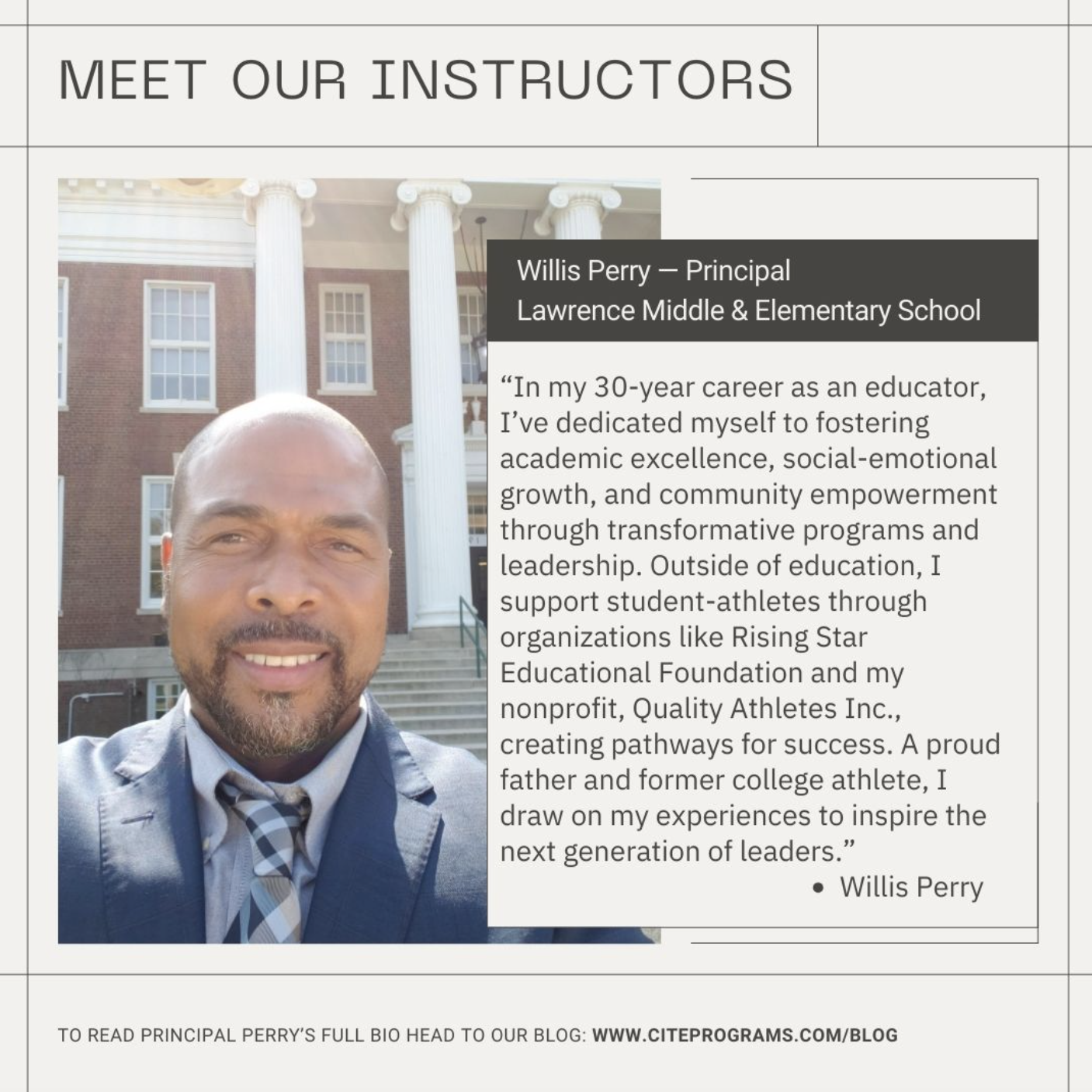 CITE Instructor Feature: Meet Dr. Willis Perry